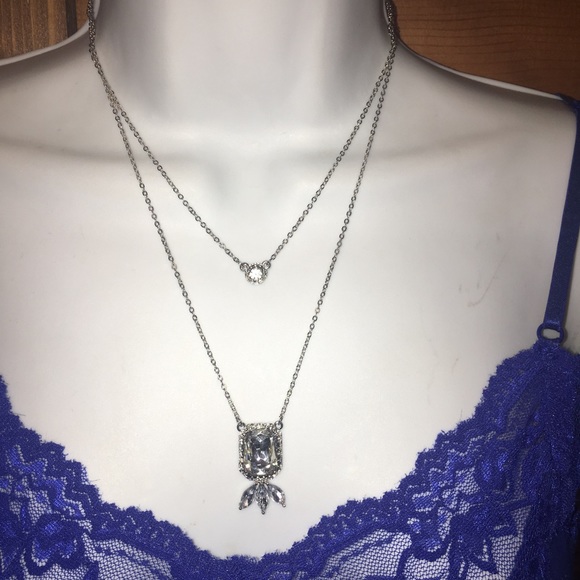 🆕Double crystal pendant necklace NWT - Picture 5 of 7